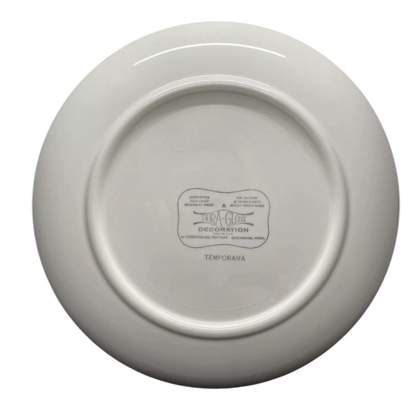 Vintage MCM Canonsburg Pottery Dinner Plate - Picture 3 of 5